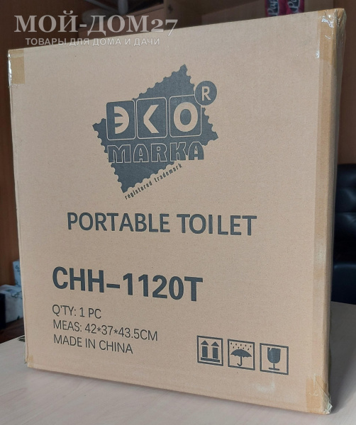 Биотуалет СНН 1120Т | Мой-Дом27 | Переносной Биотуалет емкостью <b>верхнего бака 10 л.</b>, <b>нижнего бака 20 л.</b><br>
 Идеальный вариант для семьи из 2-3х человек. <br>
 Рассчитан примерно на 50 использований до полного заполнения нижнего бака.<br>
 Слив: сильфонный насос<br>
 Высота сиденья: 40,8 см<br>